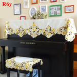 khăn phủ đàn piano hoa cúc vàng